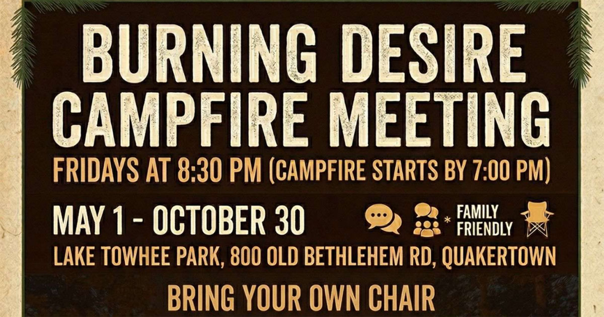 Burning Desire Outdoor Campfire AA meeting
