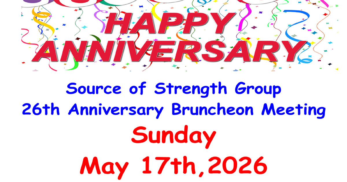 Source of Strength Group 26th Anniversary Bruncheon Meeting