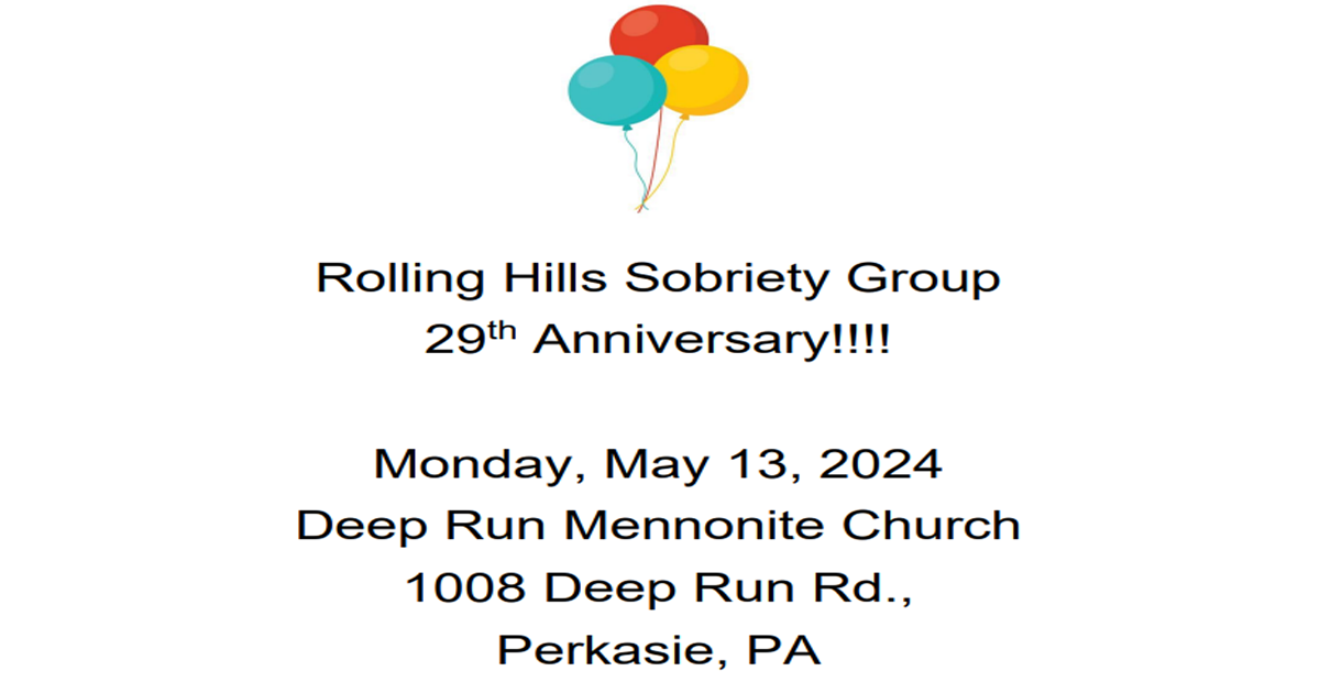 Rolling Hills AA 29th Anniversary